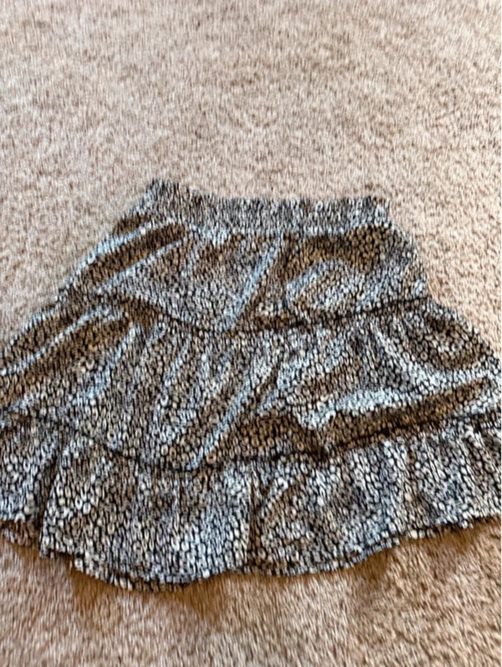 Black & White Tiered Leopard Print Skirt